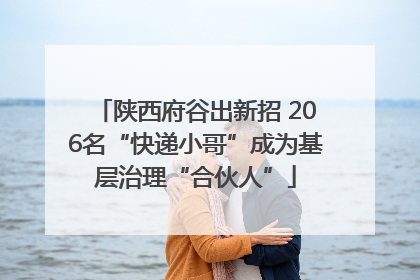 陕西府谷出新招 206名“快递小哥”成为基层治理“合伙人”